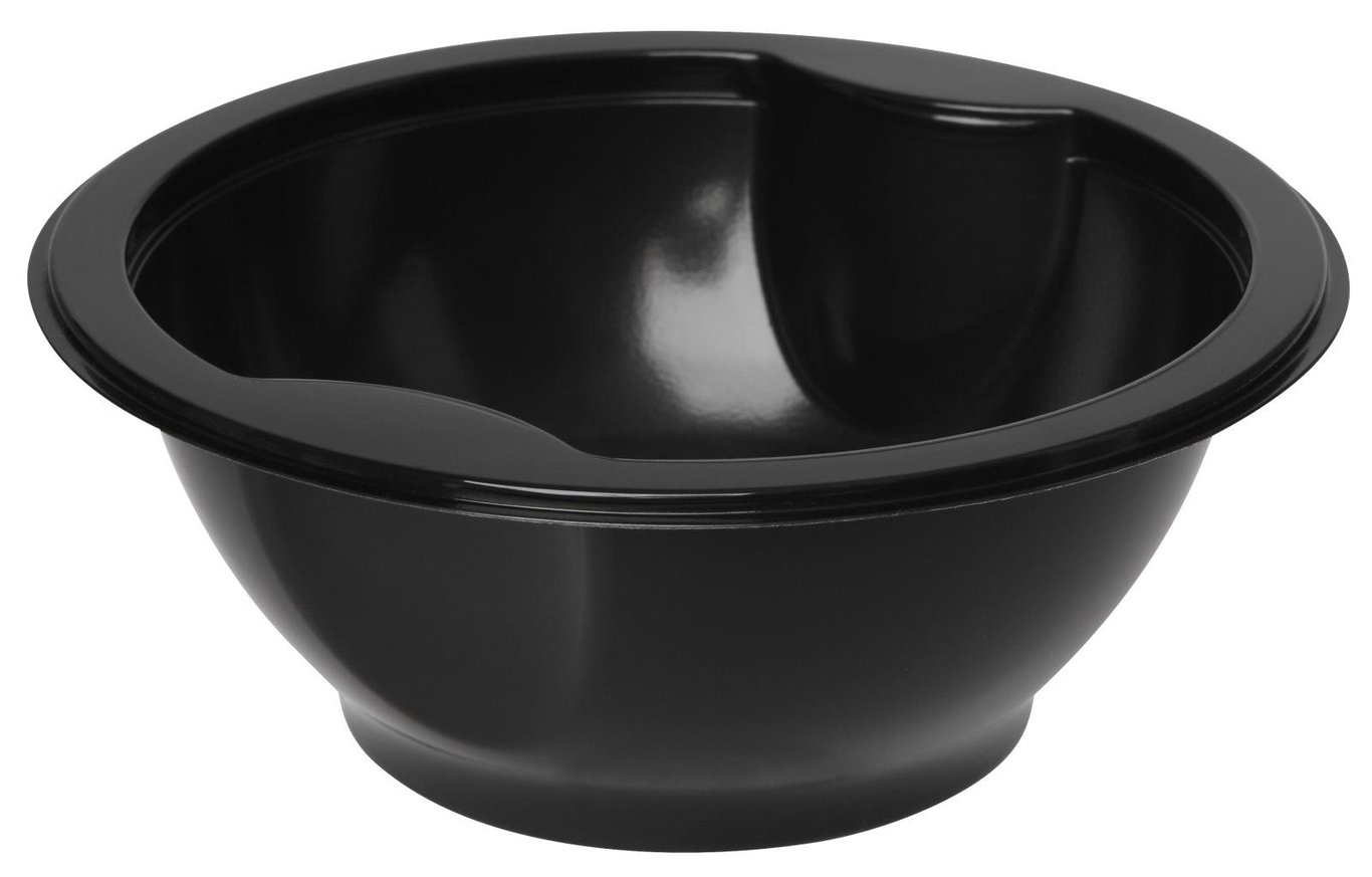 Svart plastform Duniform PP skål med diameter 153 mm och höjd 60 mm, volym 500 ml