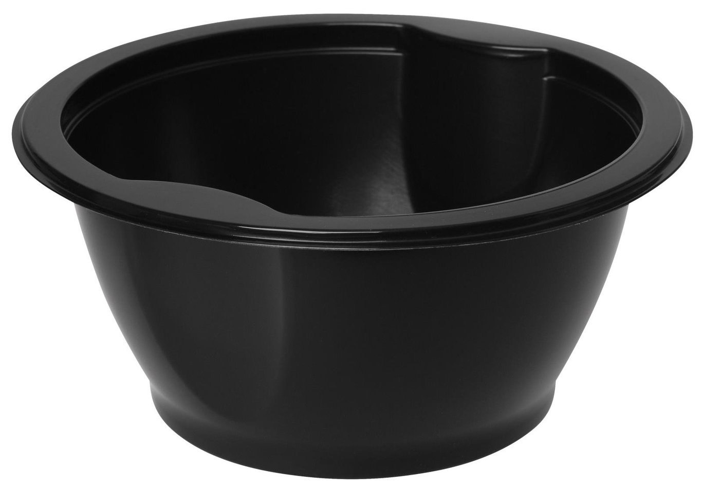 Svart plastform Duniform PP med diameter 153 mm och höjd 70 mm, volym 650 ml