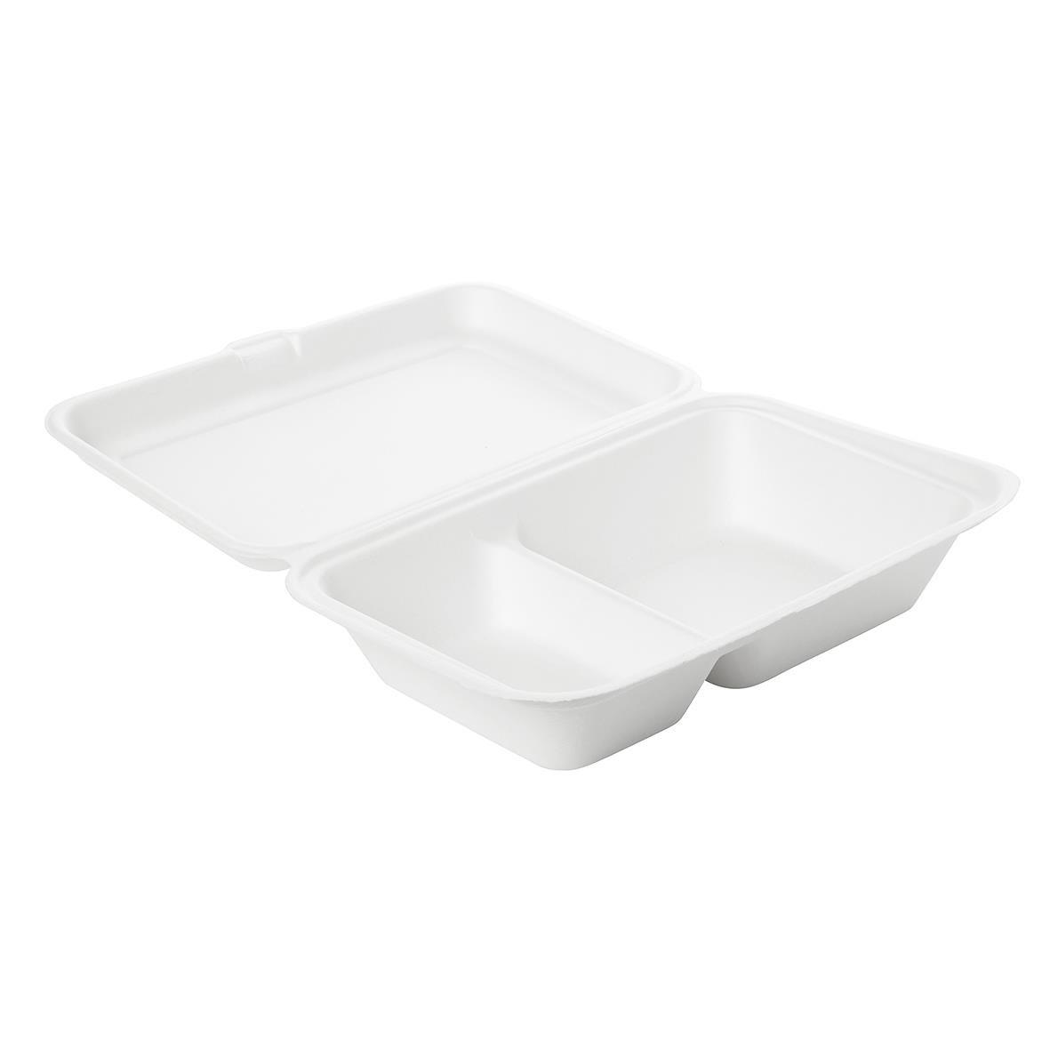 Vit Duni Box Bagasse ecoecho i två delar, 241x163x65mm, miljövänlig och återvinningsbar