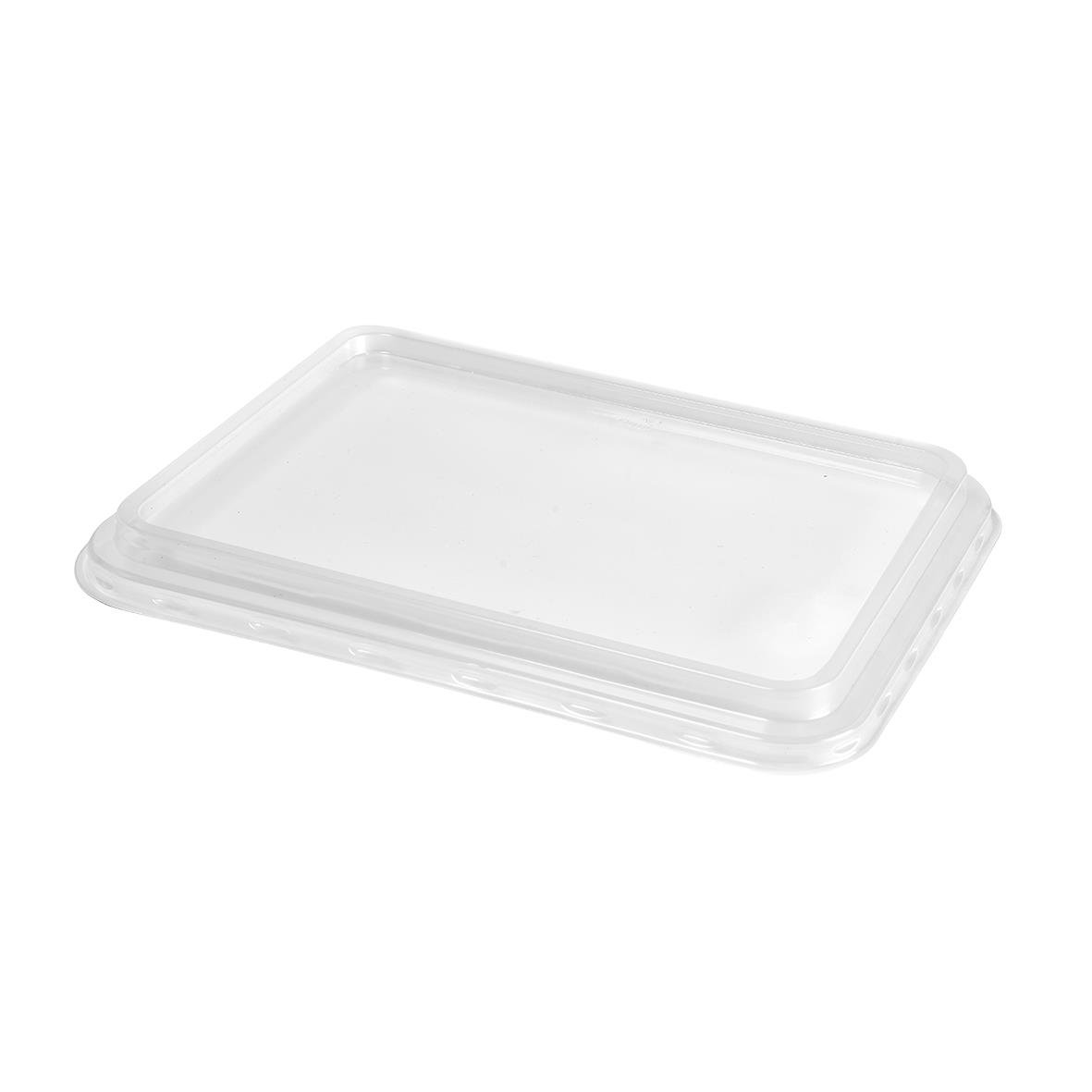 Klar plastformlåda med lock för mat, 225x175mm, CPET material
