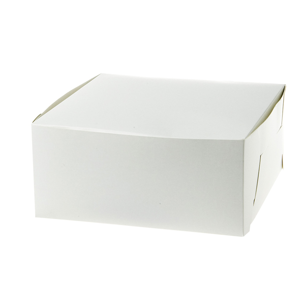 Vit bakelsekartong i storlek 220x220x110mm