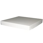 Vit tårtkartong med lock, mått 32x32x4cm