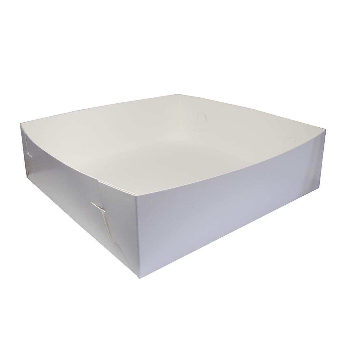 Vit tårtkartong botten 35x35x12cm för tårtor och bakverk