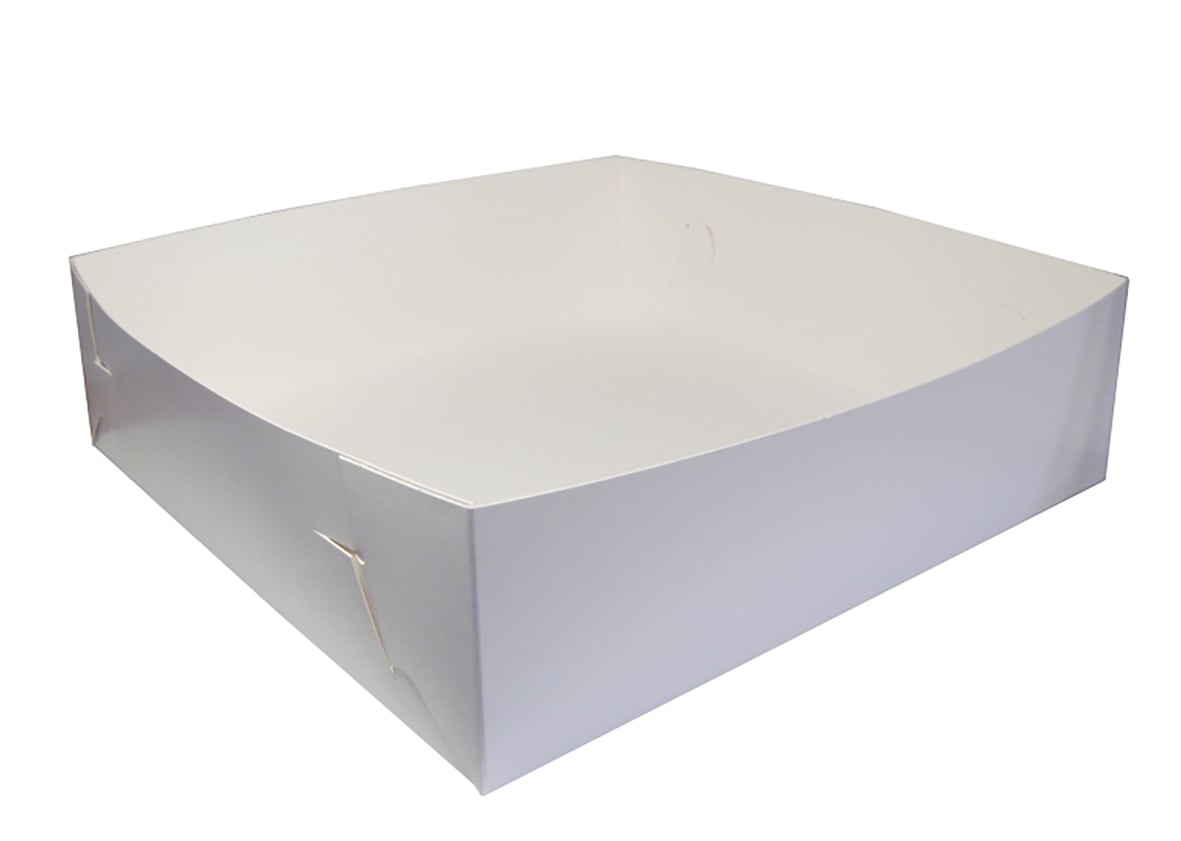 Vit tårtkartong botten 35x35x12cm för tårtor och bakverk