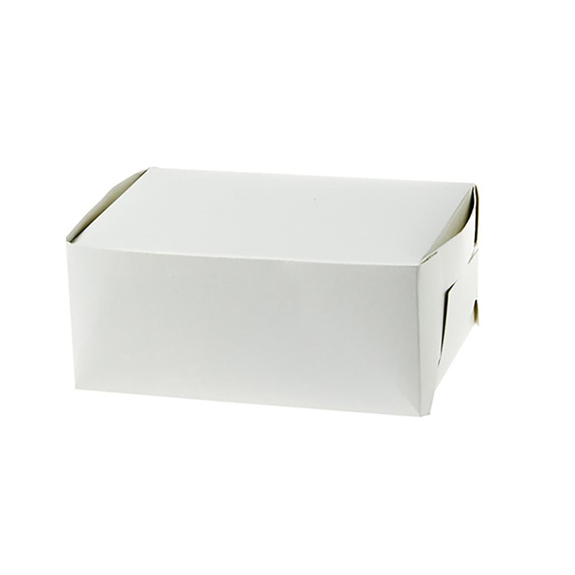 Vit bakelsekartong med måtten 140x110x80mm