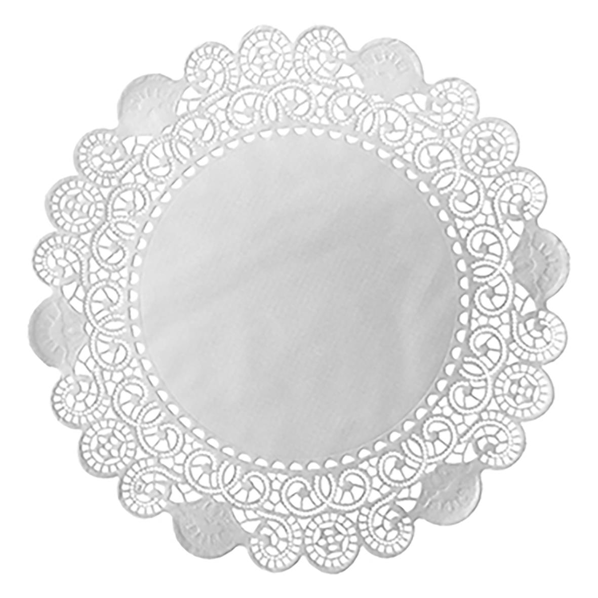 Rund spetsduk ca 30 cm med fin lace-ram