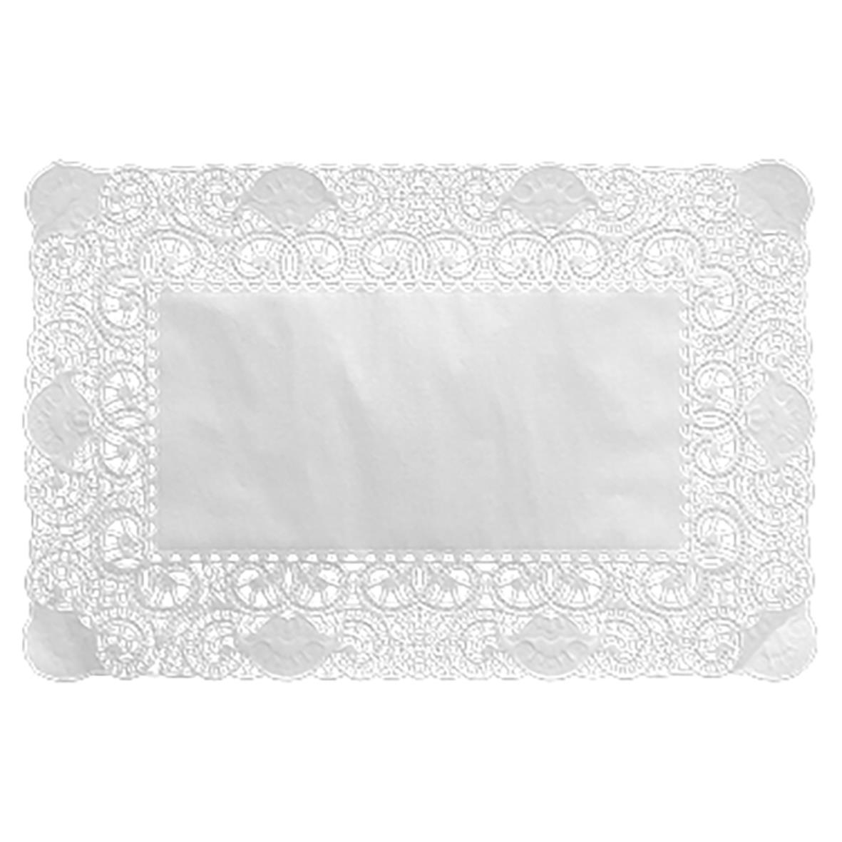 Vit tårtpappersspets med 25x35 cm storlek och elegant mönster