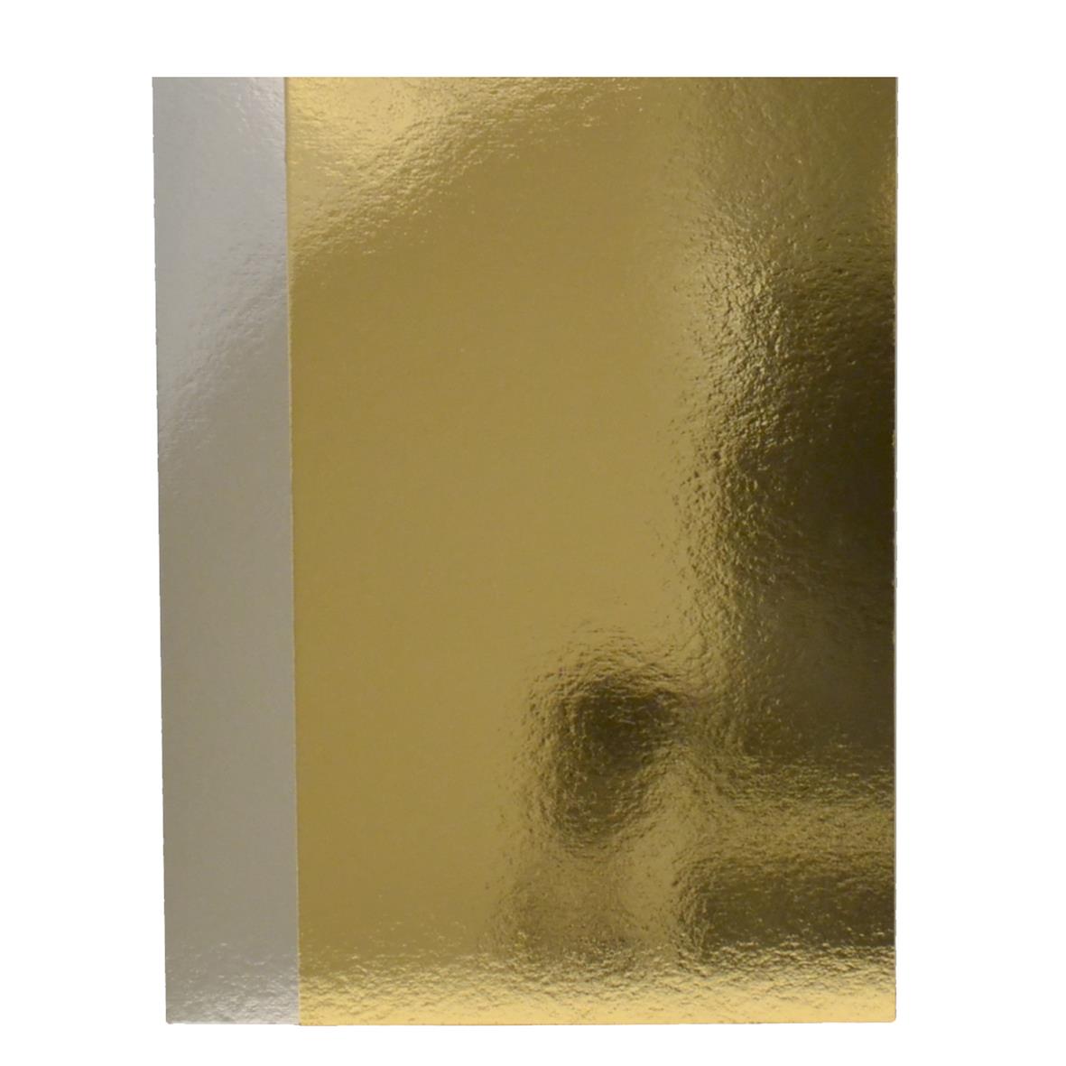 Rektangulär tårtbricka i guld och silver, 300x400mm