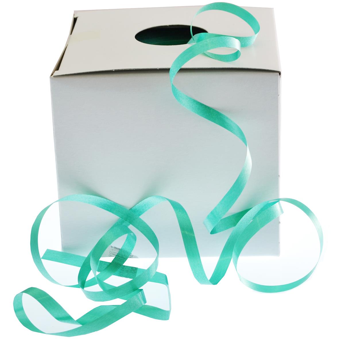 Grönt tårtsnöre texalband 1250m x 7mm i förpackning med snörstopp