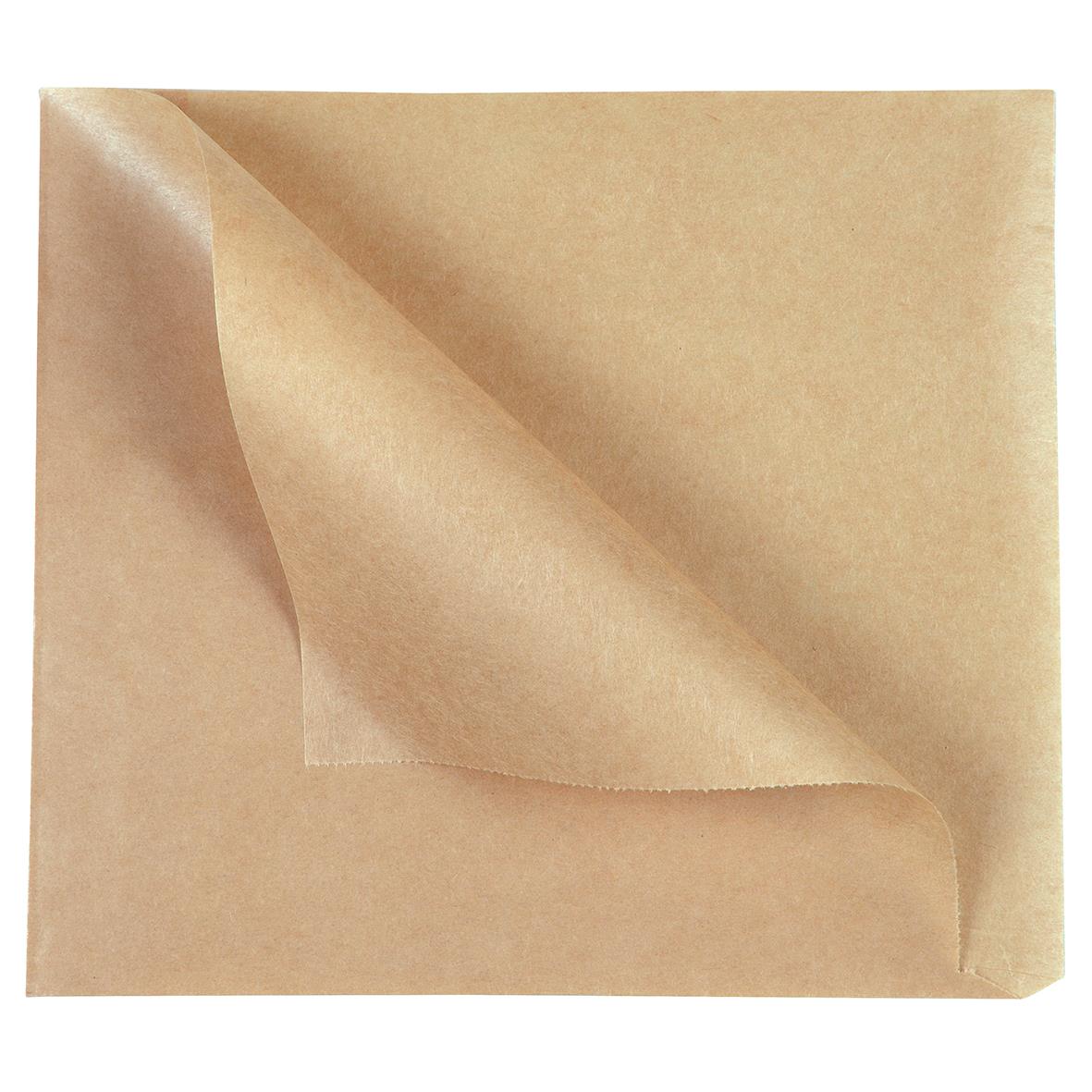 Brun hamburgerficka PE 130x140mm med vikbar flik