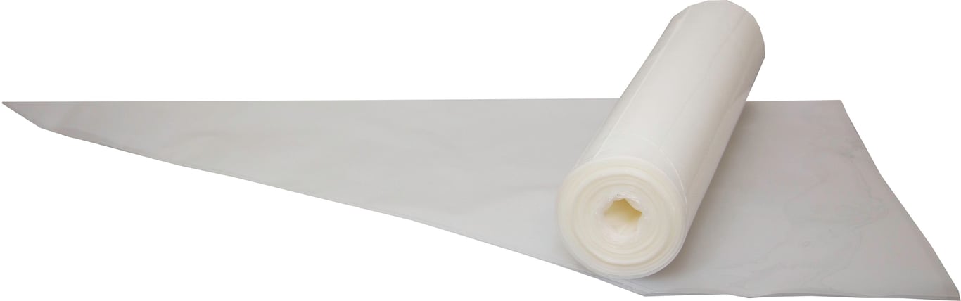 Engångs transparent spritspåse på 53 cm med tillhörande tylle