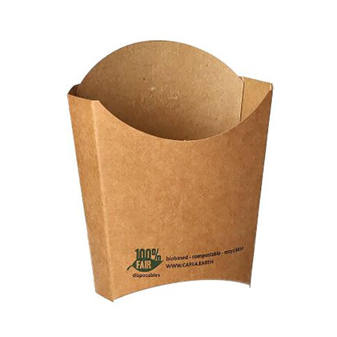 Brun strippbägare av kartong med 100% Fair-märkning