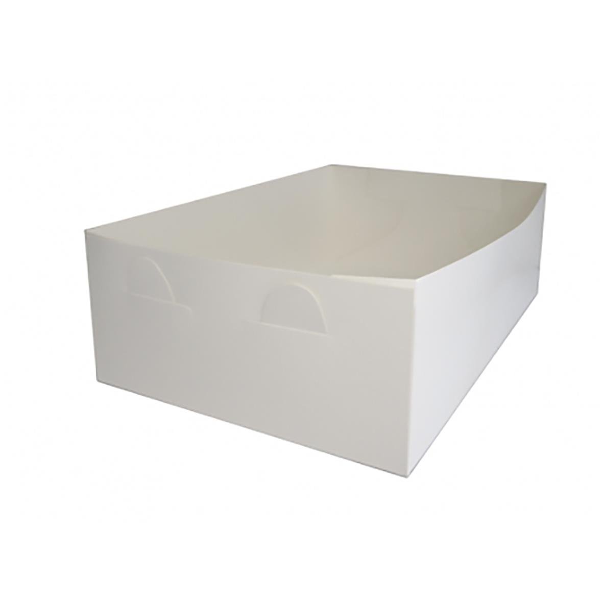 Vit tårtbotten i stor rektangulär form 300x450x140 mm