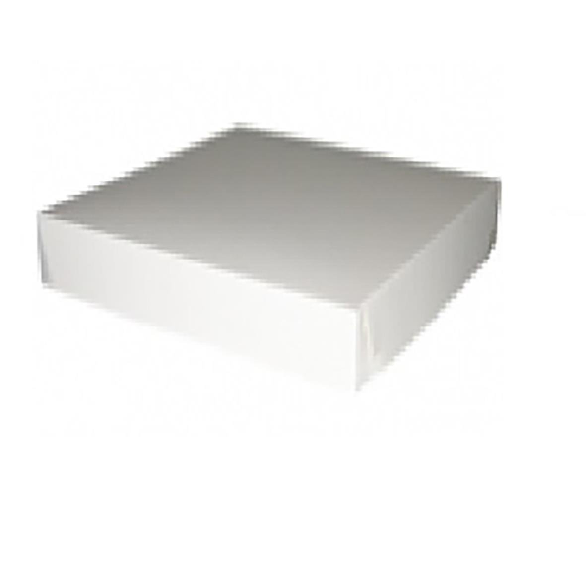 Vit tårtlock i skumplast, 300x300x40 mm