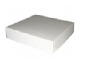 Vit tårtlock i skumplast, 300x300x40 mm