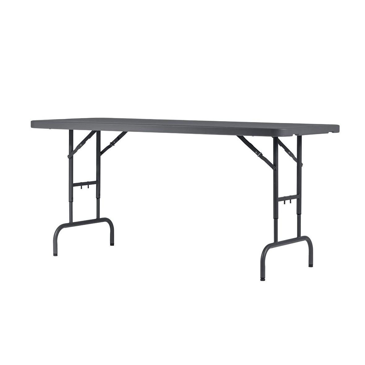 Fällbart bord i mörkgrått med måtten 183x76x74,3cm