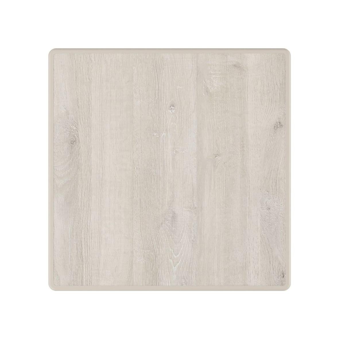 Kvadratisk bordsskiva i Sevelit Nautic Oak 70x70mm med ljus trästruktur