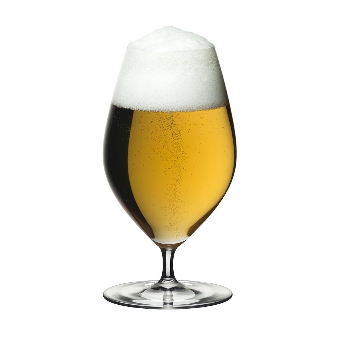 Ölglas Riedel Veritas Ø85x160mm 44cl fyllt med öl och skum