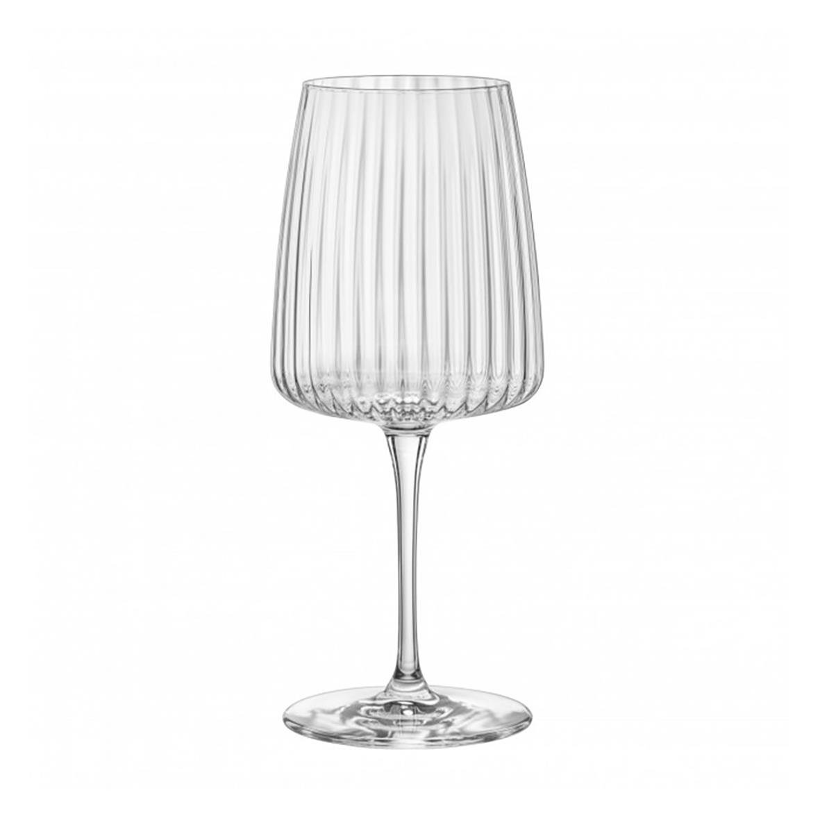 Vinglas Bormioli Rocco Exclusiva med vertikala ribbor och lång stjälk
