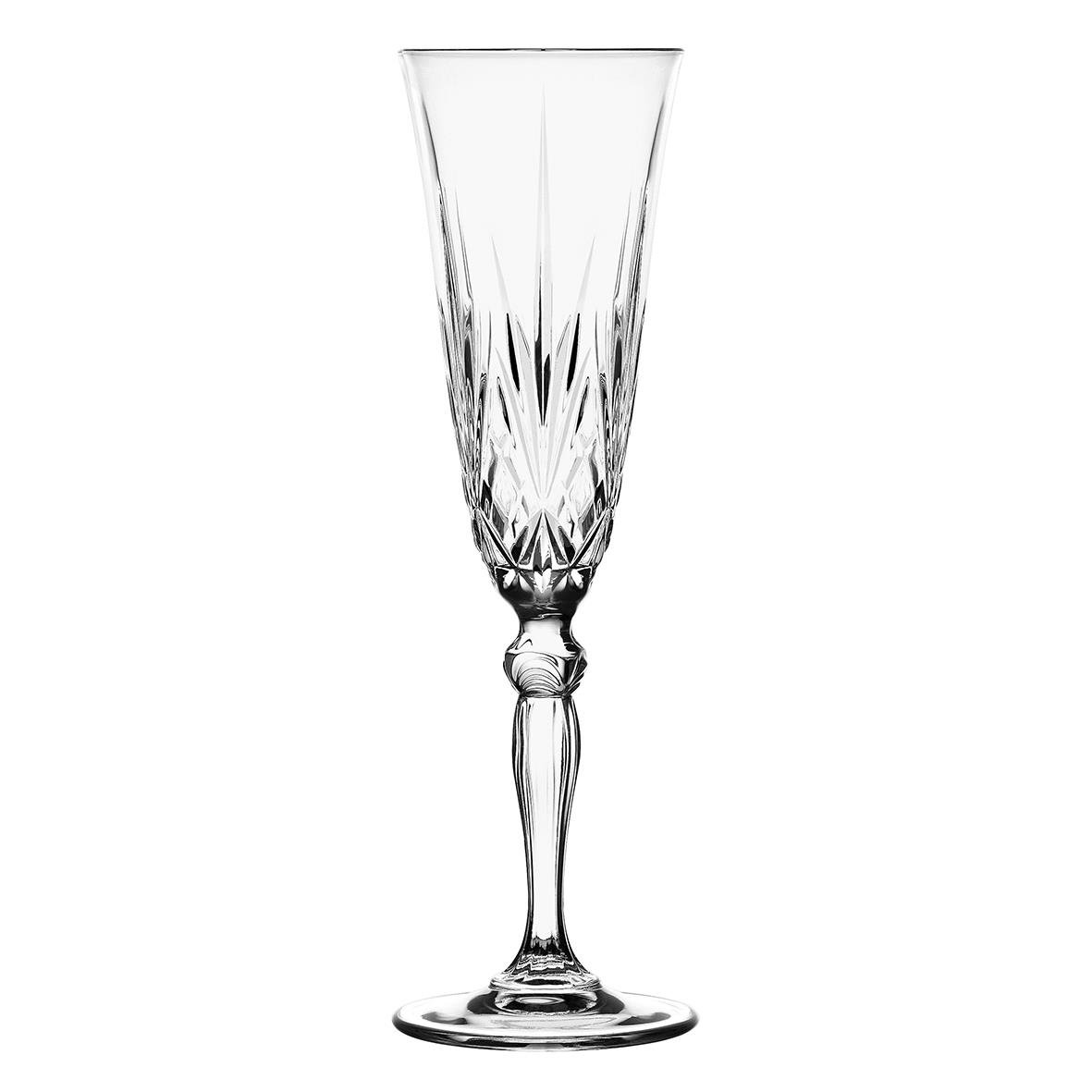 Champagneglas RCR Melodia Flute Ø46x222mm 16cl med snirkligt mönster