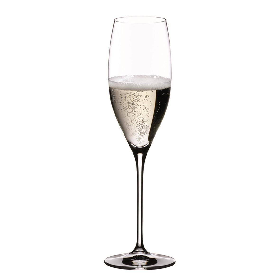Champagneglas Riedel Vinum Cuvée Prestige med bubblor i, höjd 218mm, volym 23cl