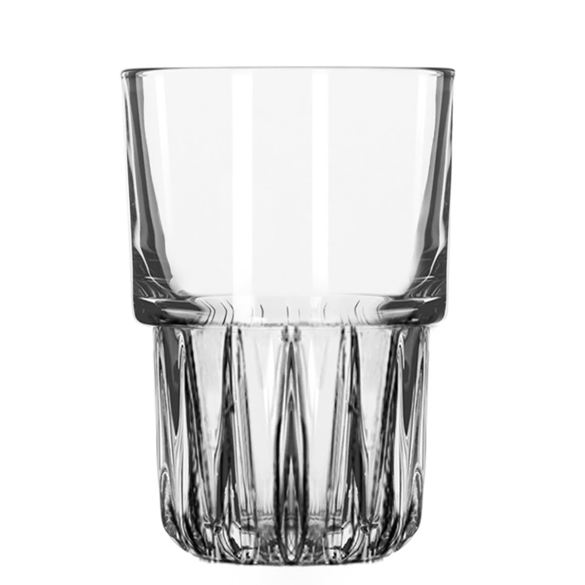 Klar drinkglas från Libbey Everest med dekorativt mönster, volym 35,5 cl, diameter 79 mm och höjd 117 mm