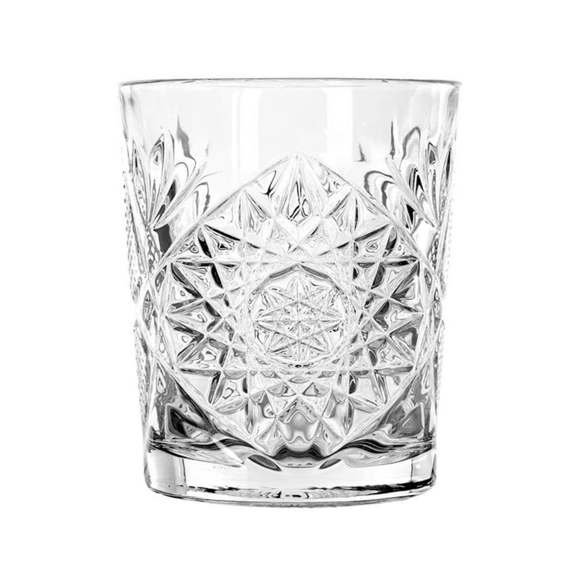 Klar drinkglas i kristall med snäckmönster från Libbey Hobstar, DOF, Ø89x106mm, 35,5cl