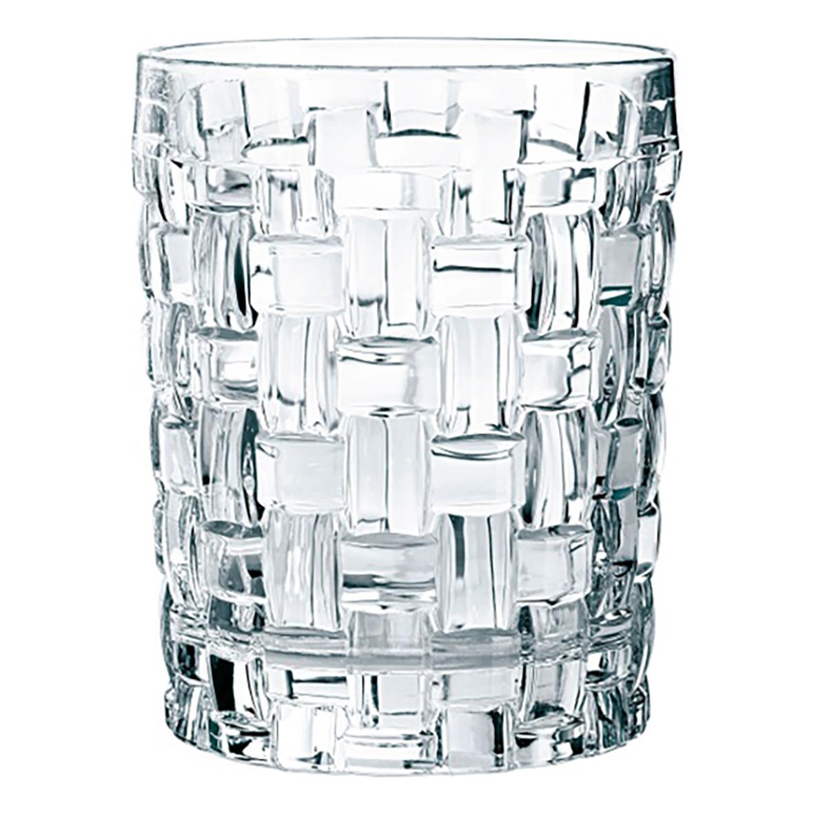 Tydligt glas i kristall med geometriskt mönster från Nachtmann Bossa Nova, volym 33cl, diameter 80mm, höjd 100mm