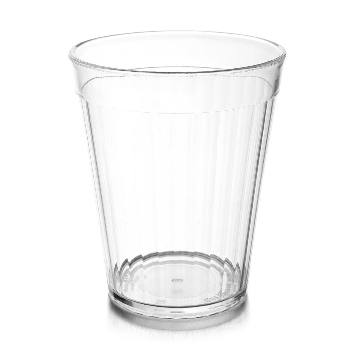 Vattenglas med räfflad yta, BPA-fri, Ø65x78mm, 15cl