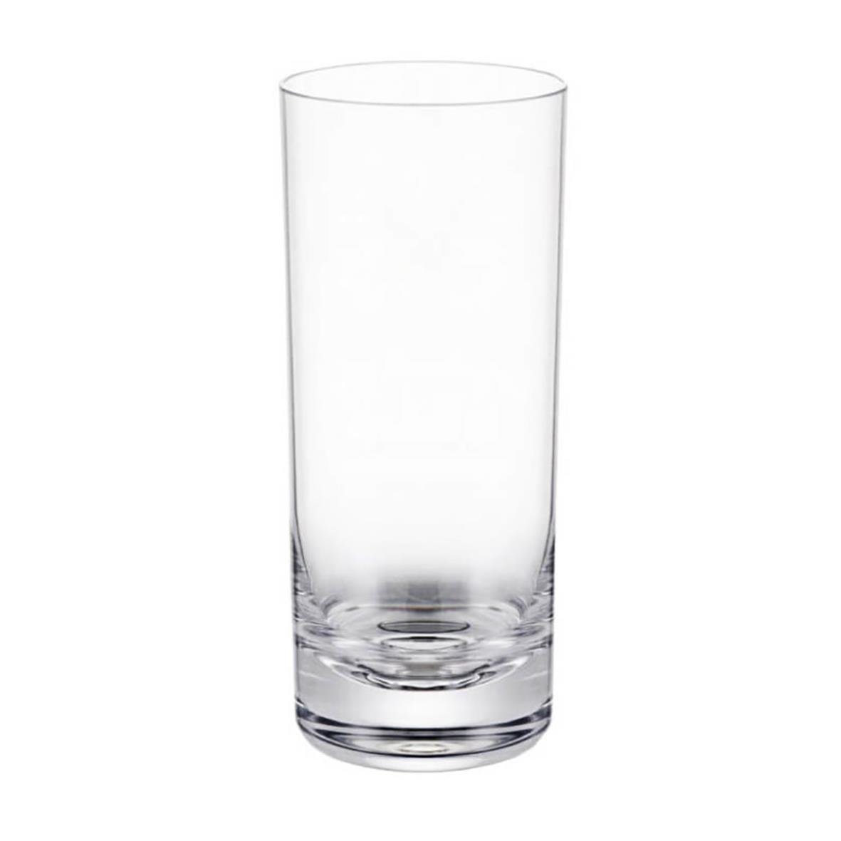Fyrkantigt drinkglas i polykarbonat med diameter 64 mm och höjd 155 mm, volym 36 cl