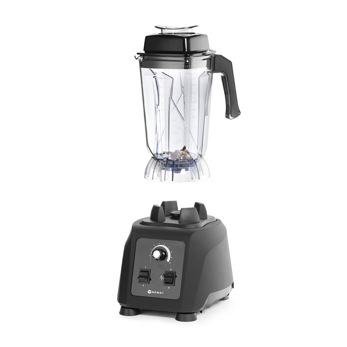 Blender Hendi Bar Blender 1600W med svart bas och transparent behållare