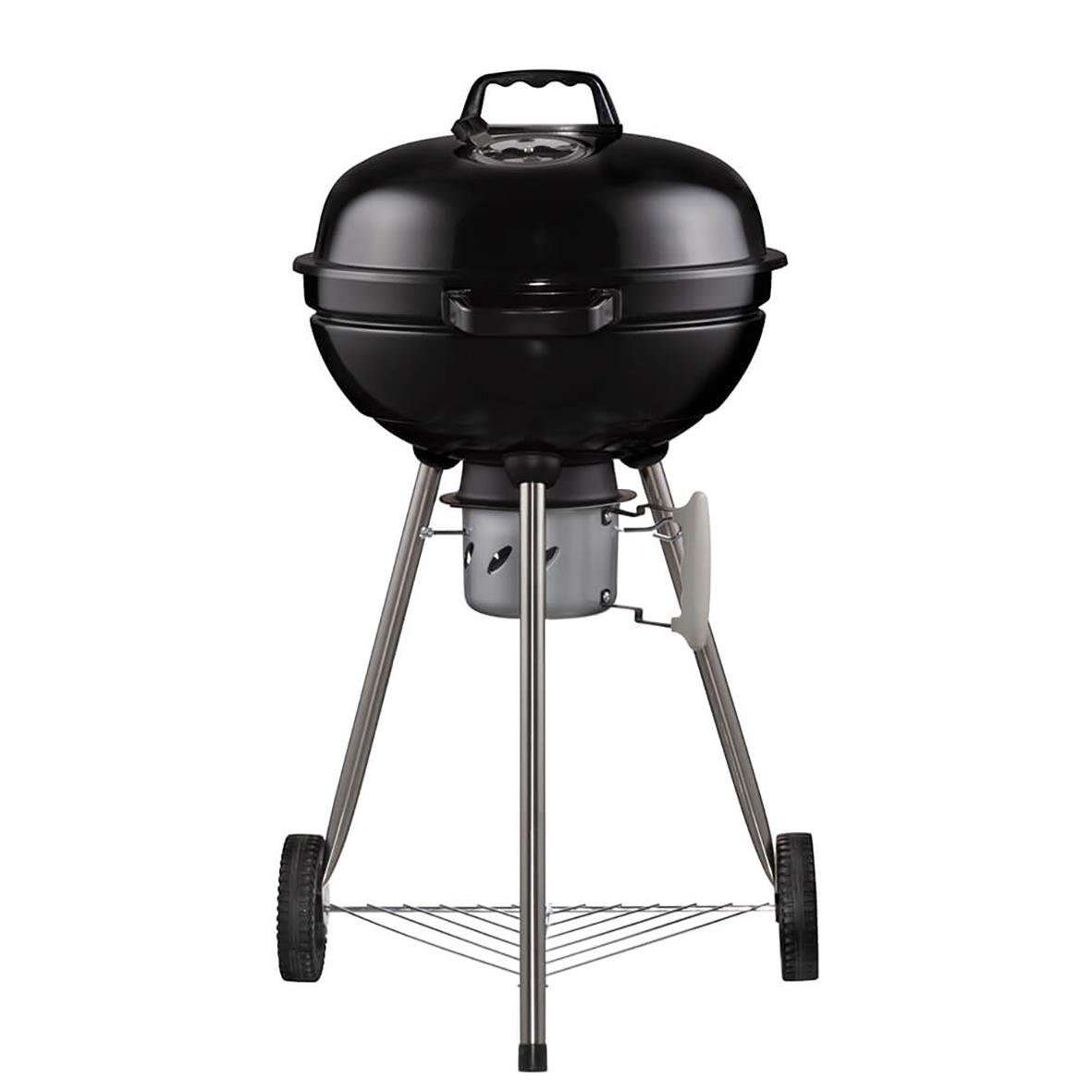 Kolgrill Mustang Basic 47 i svart med tre ben och hjul