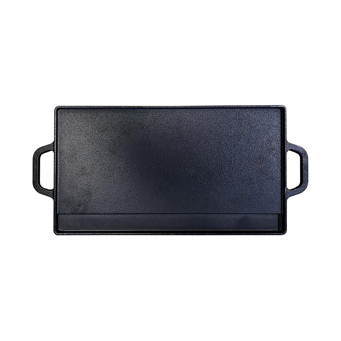 Vändbar gjutjärn stekbord från Satake, 420x230x15mm, vikt 2,5kg