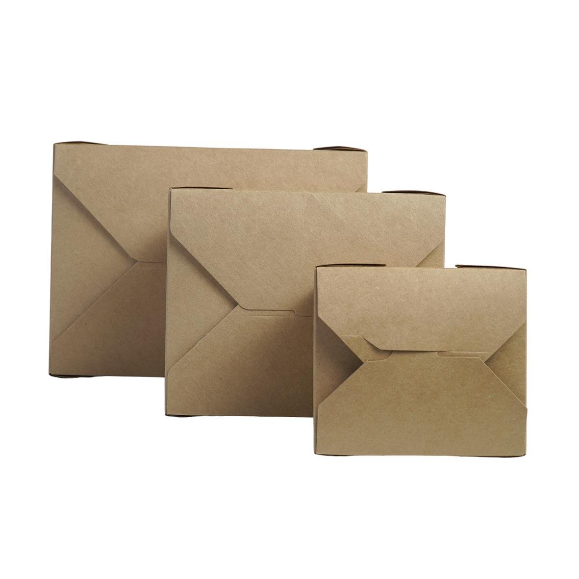 Tre bruna matlådor i olika storlekar med lock, 1800ml, mått 231x157x63mm