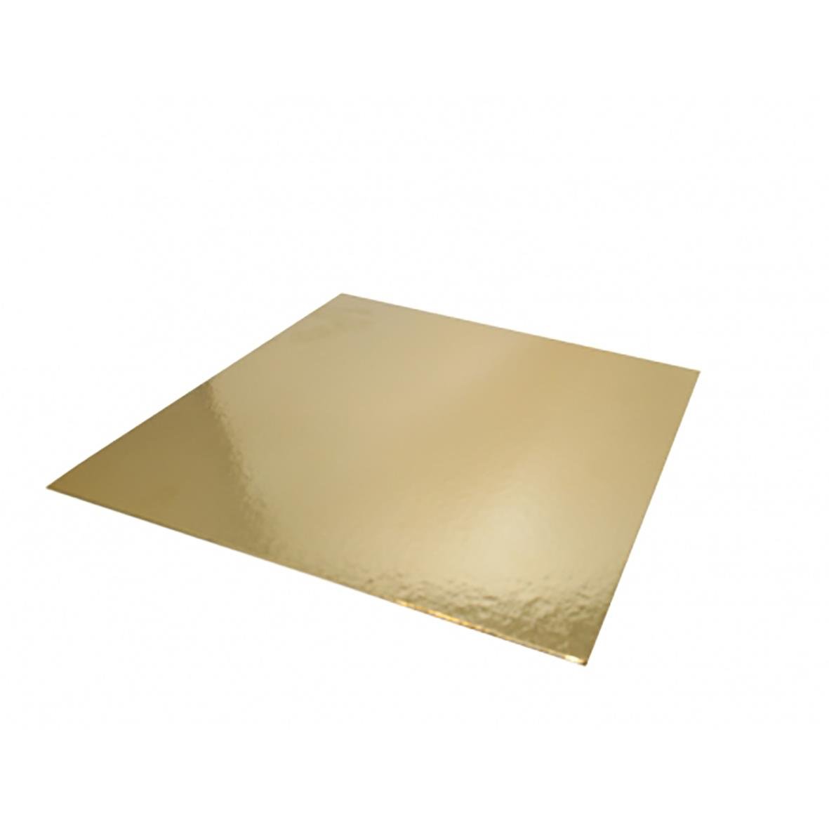 Guldsilver tårtbricka i rektangulär form, 300x300mm