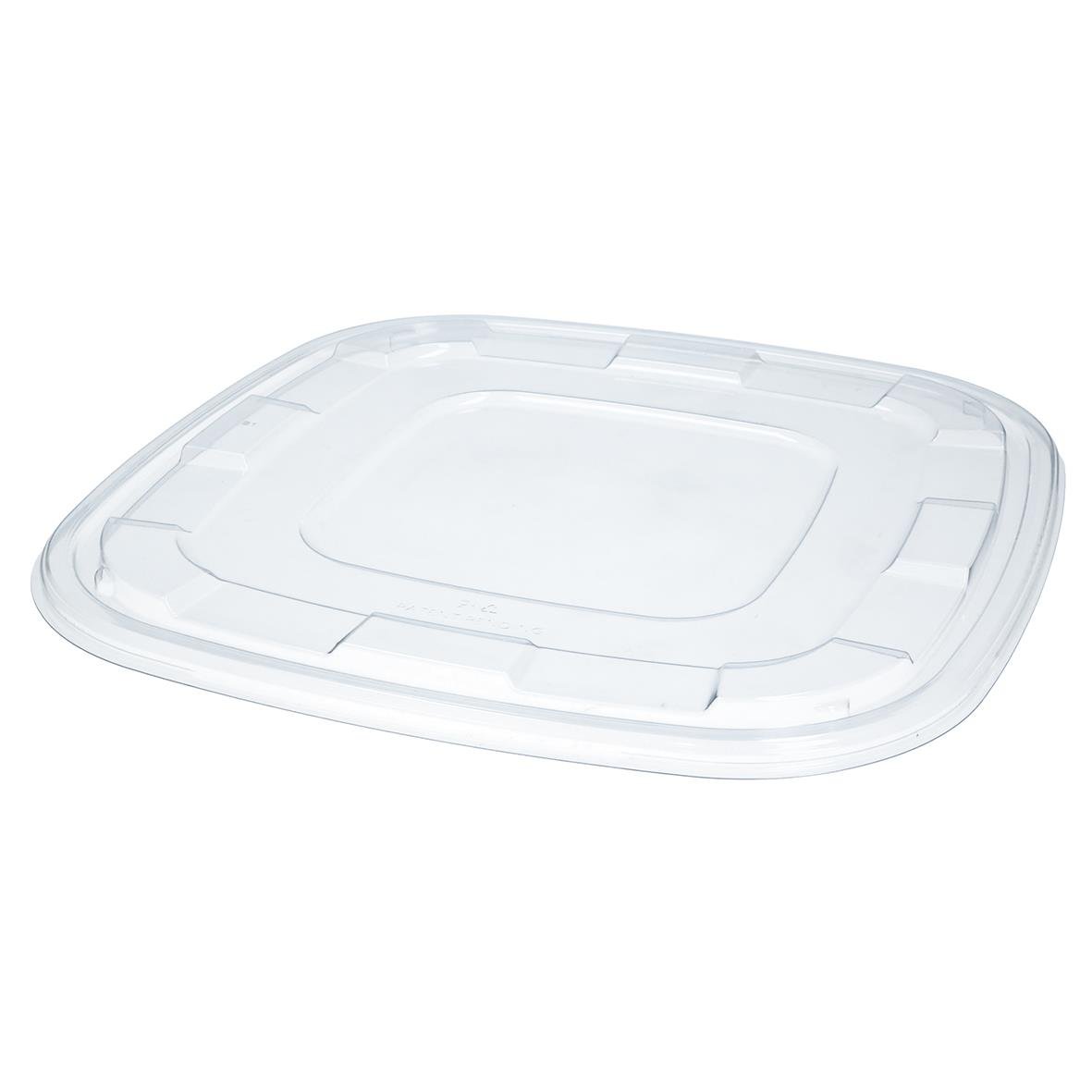 Fyrkantig salladsskål av bagasse med lock, 4500ml, miljövänlig och återvinningsbar