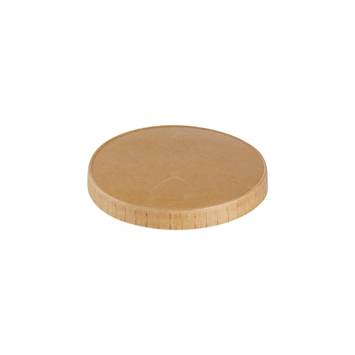 Brun lock till pappersbägare 150-230ml Ø90mm