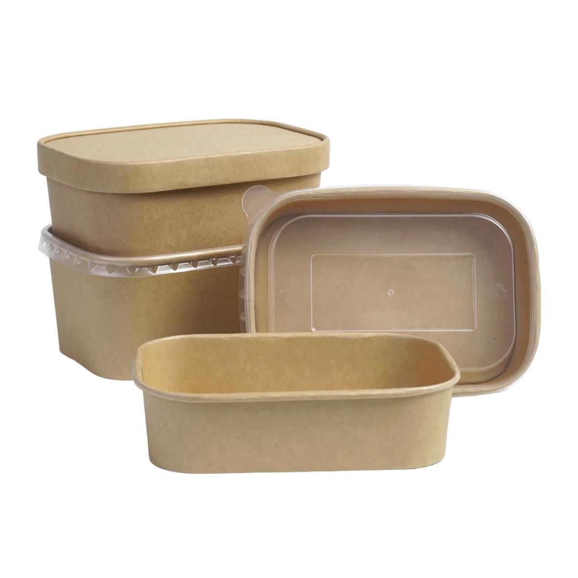 Bruna pappersformar i olika storlekar och former, 172x120x58mm, 750ml