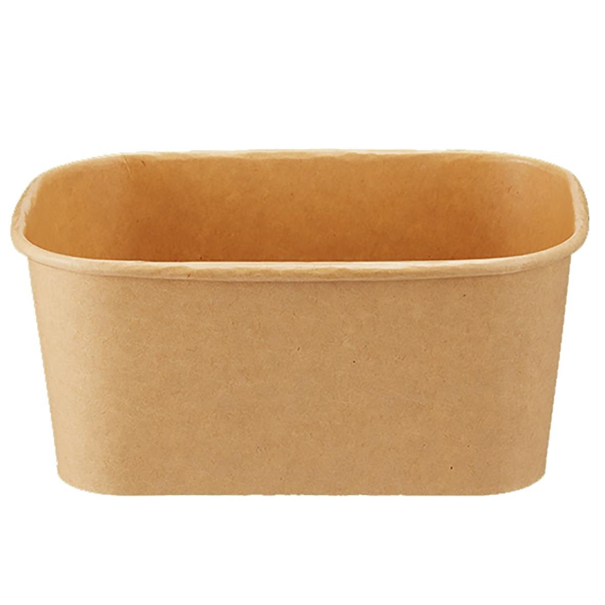 Brun pappersform av kartong, 172x120x76mm, 1000ml, oval form