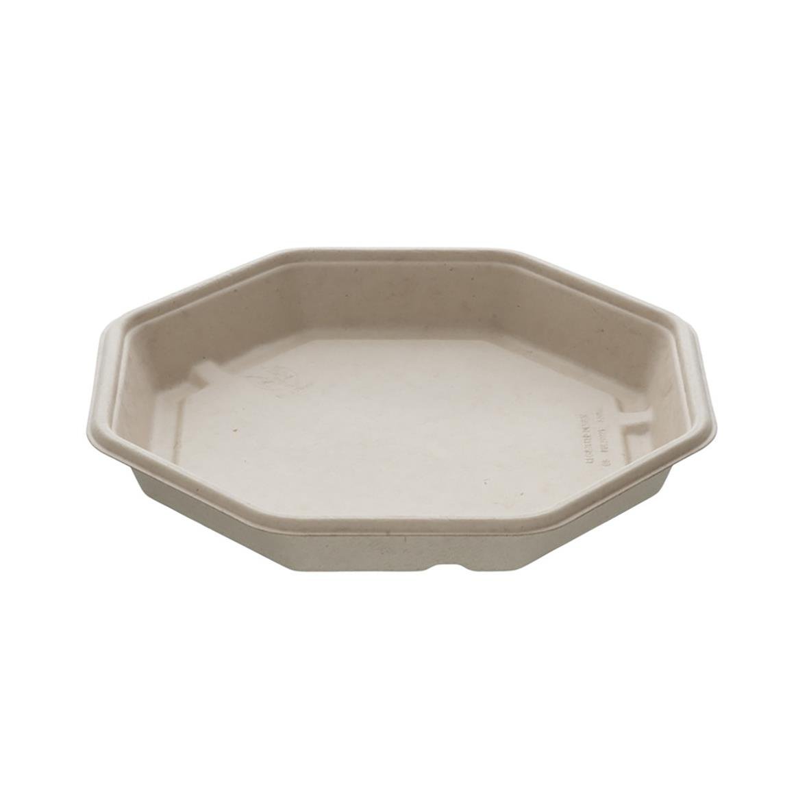 Salladsskål Bagasse Octagon 230x230x30mm