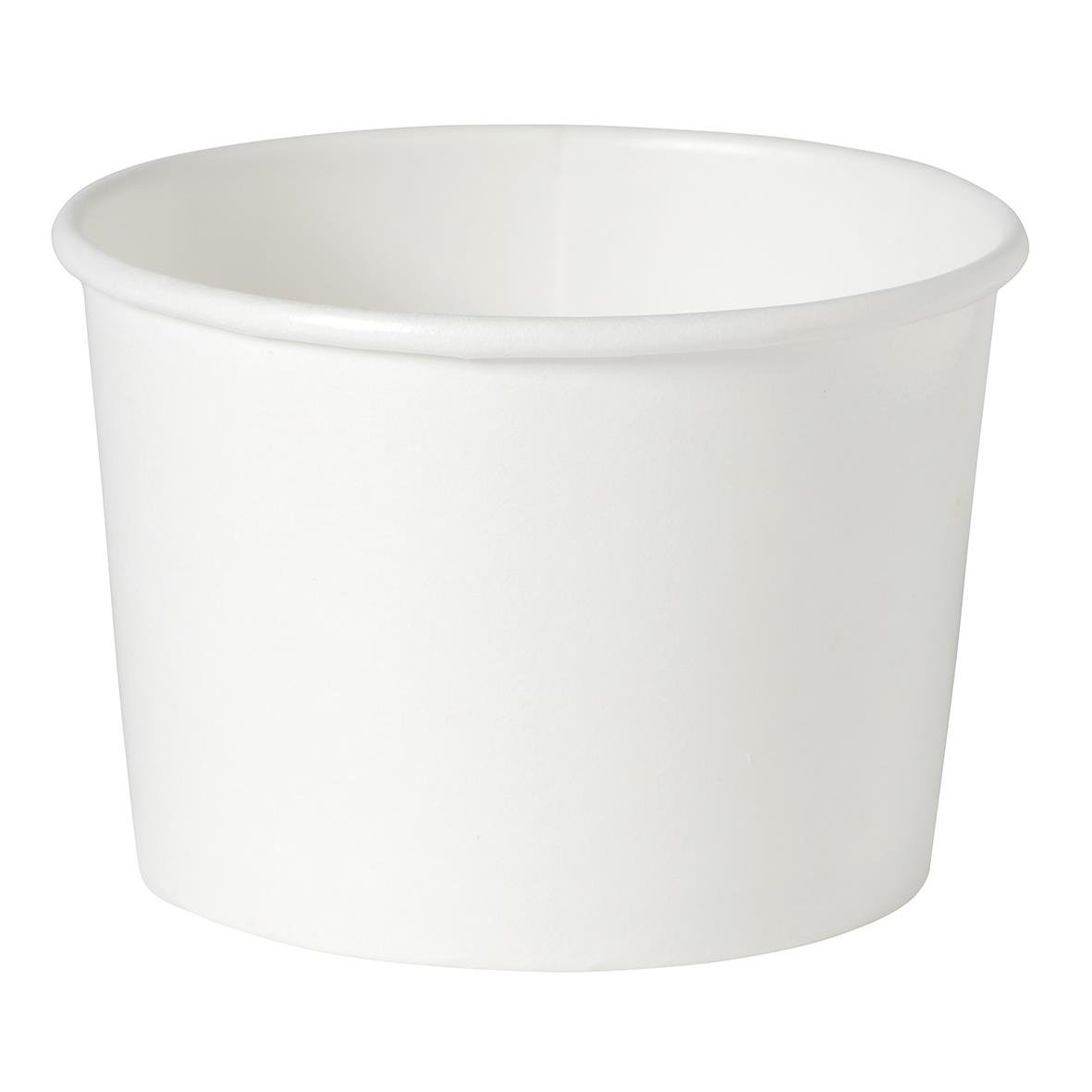 Vit rund pappersform från Duni med PE-beläggning, Ø90x62mm, 250ml