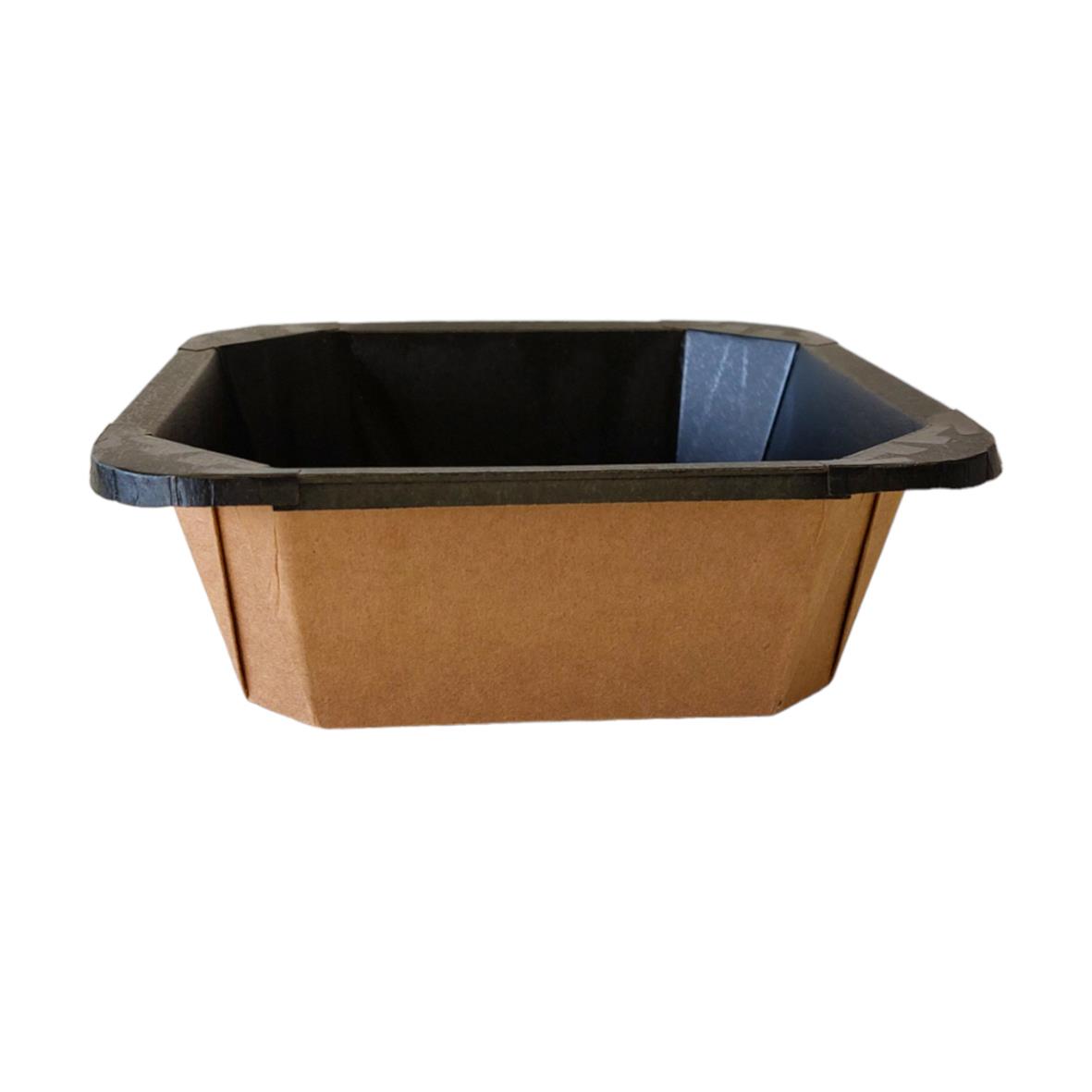 Brun pappersform Petra Kartong 178x178x60mm, 1200ml