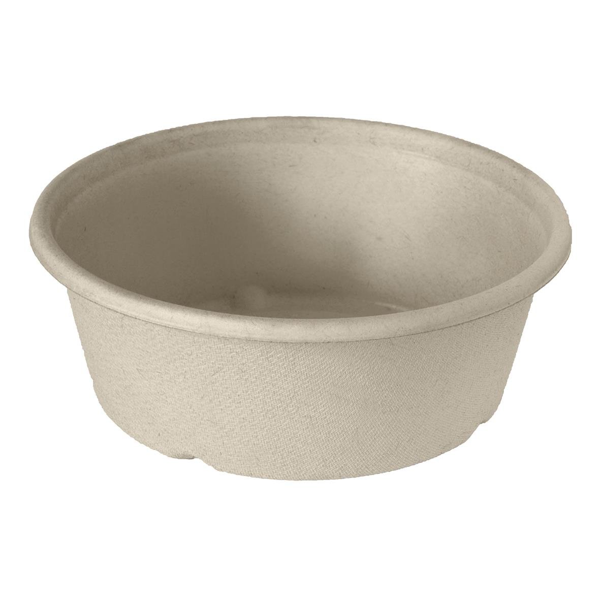 Brun salladsskål av bagasse med måtten 154x154x56mm och volym 600ml
