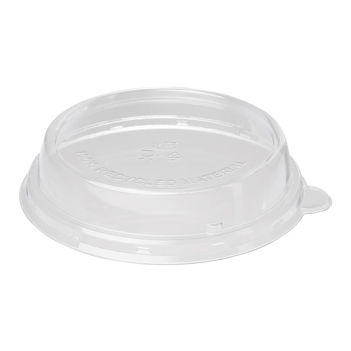 Transparent lock Duni rPET behållare med lock, Ø170x35mm, 600ml