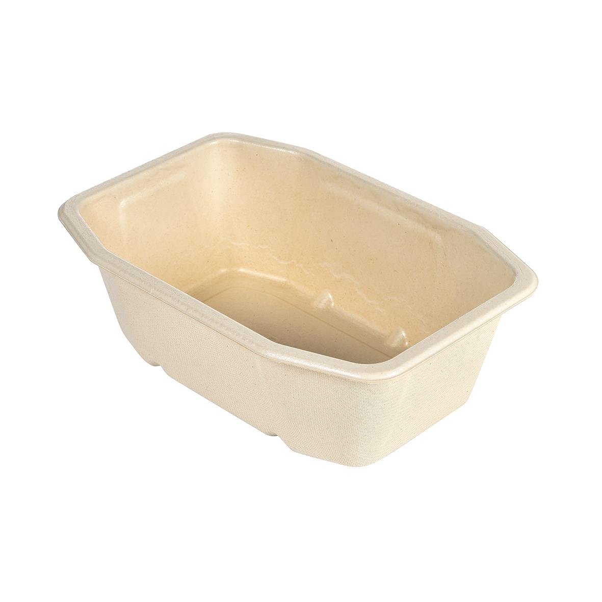 Brun pappersform Duniform HMR Bagasse 215x148x70mm 1300ml