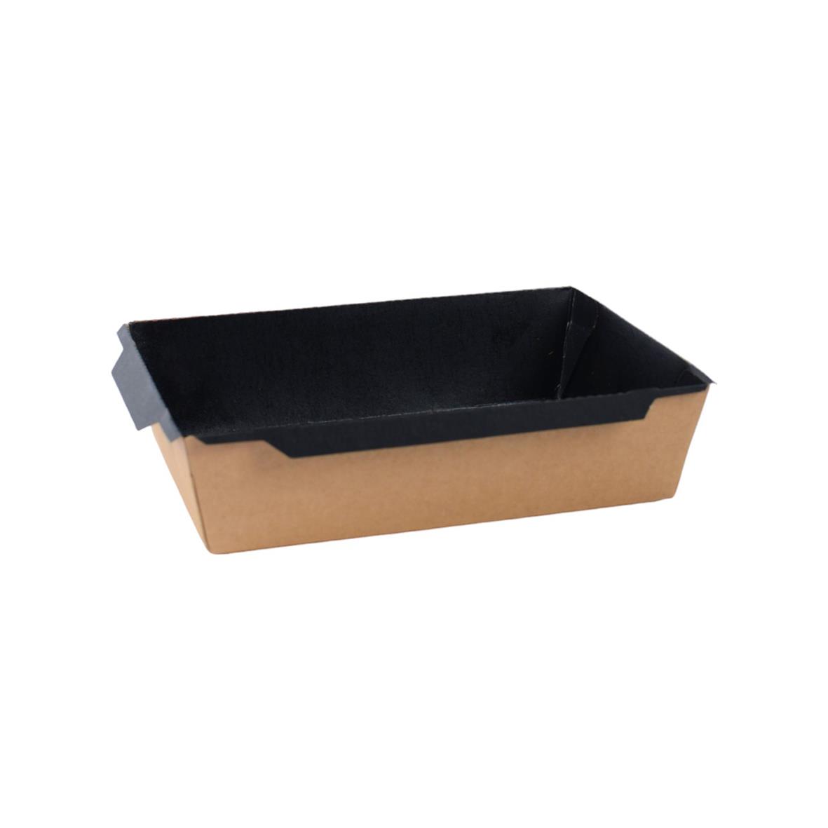 Pappersform med lock Brun/Svart 200x140x50mm