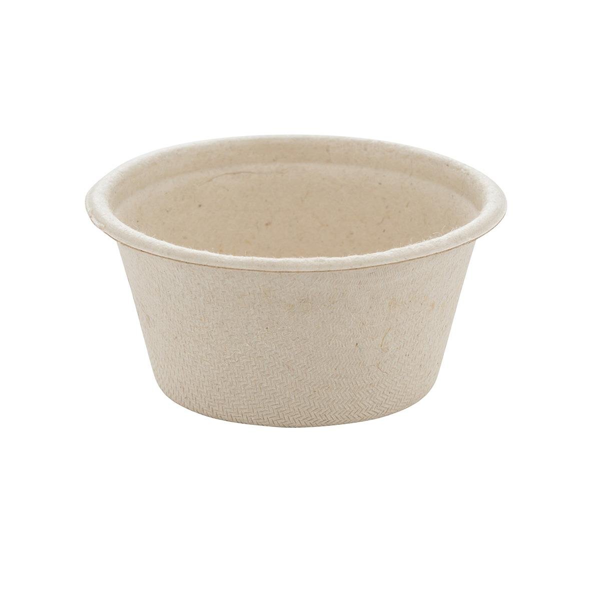 Dressingbägare av bagasse med Ø60mm och 50ml volym