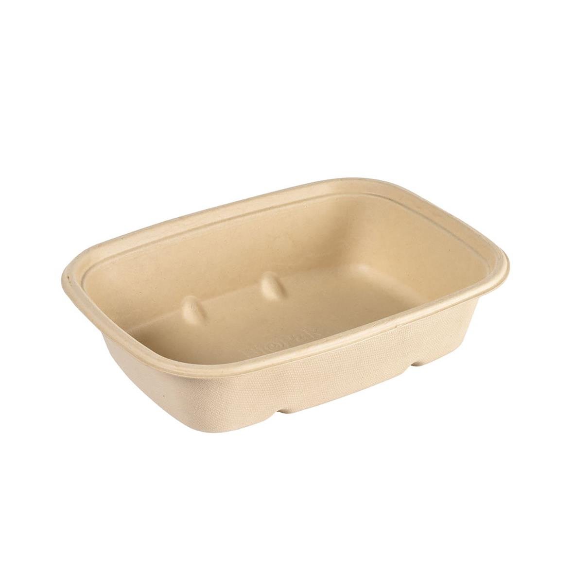 Brun pappersform Duni Cube Bagasse 214x159x54mm 900ml