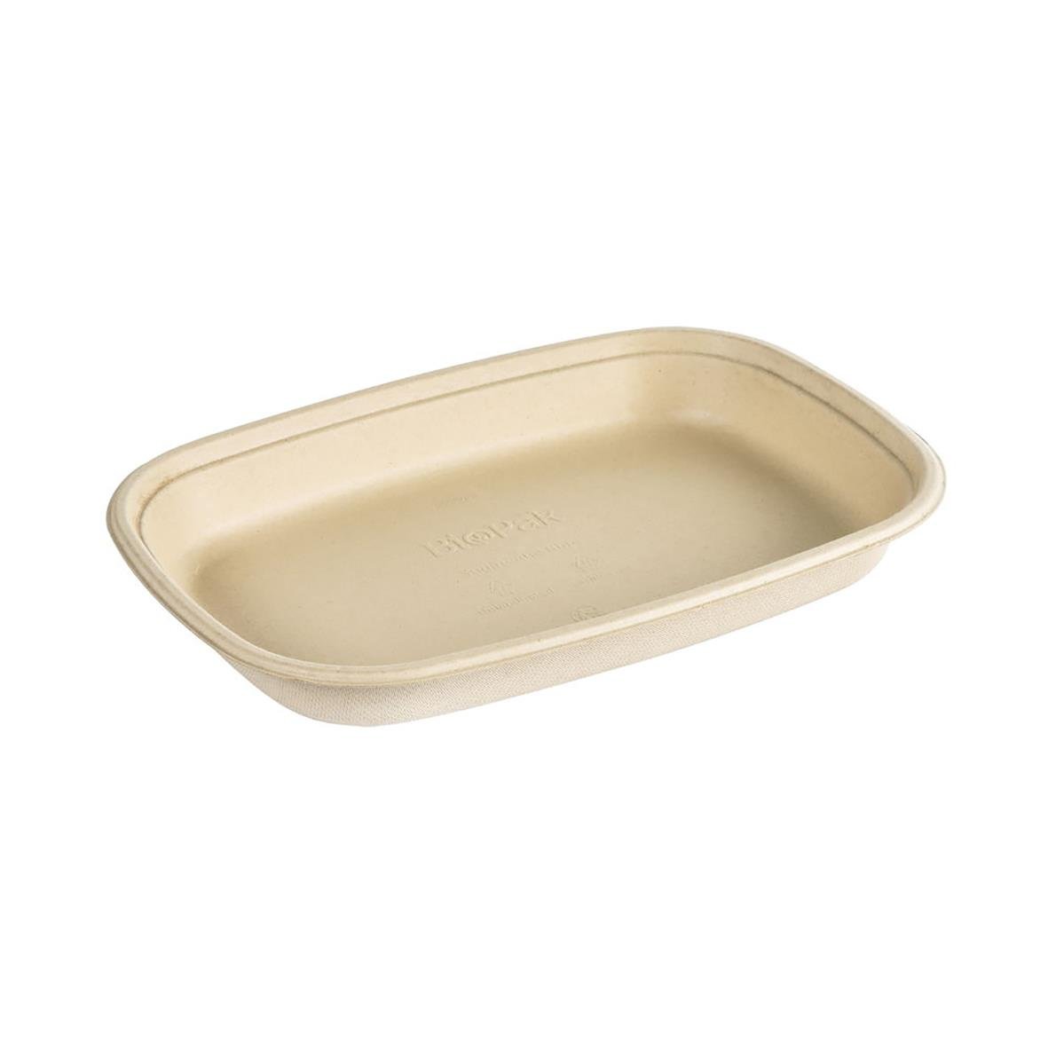 Brun pappersform Duni Cube Bagasse 249x172x30mm 800ml