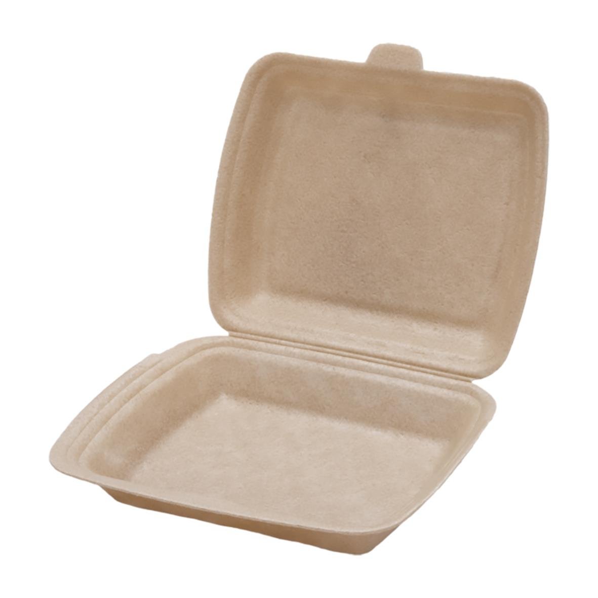 Hämtbox Gastro XPP 1-fack natur, 240x200x70mm, tillverkad av naturmaterial, med lock